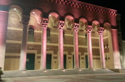 Night photo of Sacto Memorial Auditorium -1